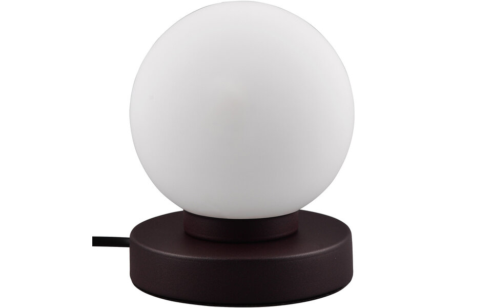 HLW LED LED Tafellamp Roestrood - Metalen, Glazen & Witte  met E14 Fitting