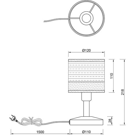 HLW LED LED Tafellamp Trion Lazo - Mat Zwart Metalen LED Lamp met E14 Fitting