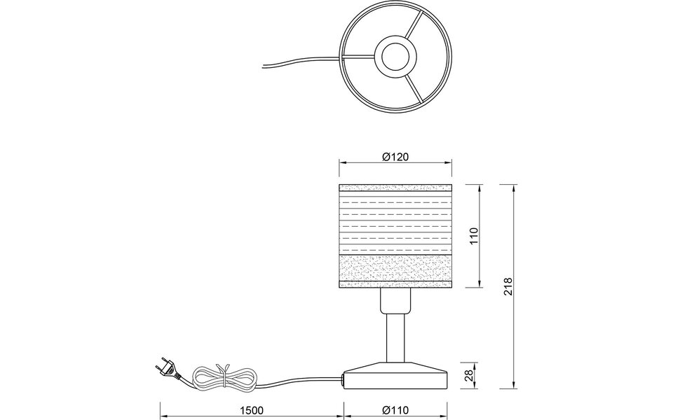 HLW LED LED Tafellamp Trion Lazo - Mat Zwart Metalen LED Lamp met E14 Fitting