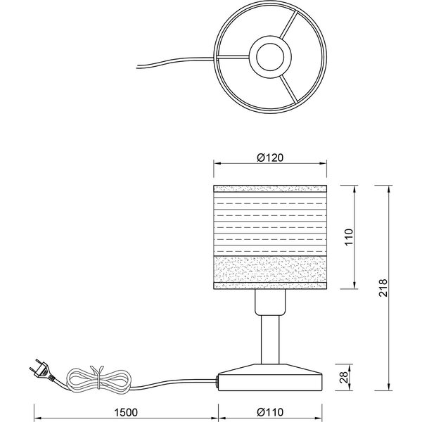 HLW LED LED Tafellamp Trion Lazo - Mat Zwart Metalen LED Lamp met E14 Fitting