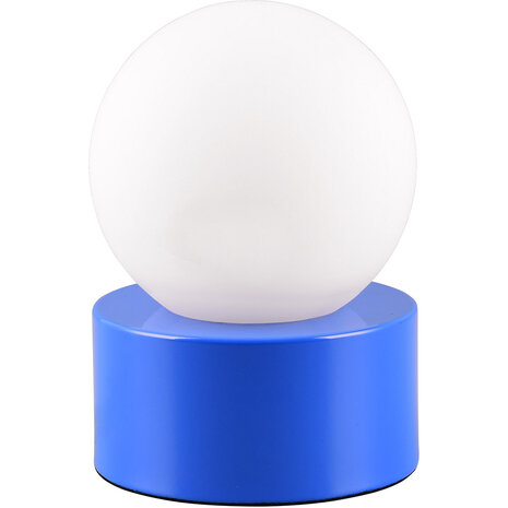 HLW LED LED Tafellamp Trion Stenu - Blauw metalen armatuur, E14 fitting, max 25W LED lamp HLW LED LED Tafellamp Trion Stenu - Blauw metalen armatuur, E14 fitting, max 25W LED lamp