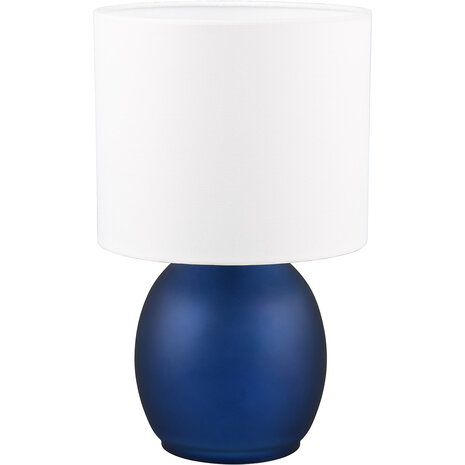 HLW LED LED Tafellamp Blauw Glas - Ronde  & Glazen  met E14 Fitting