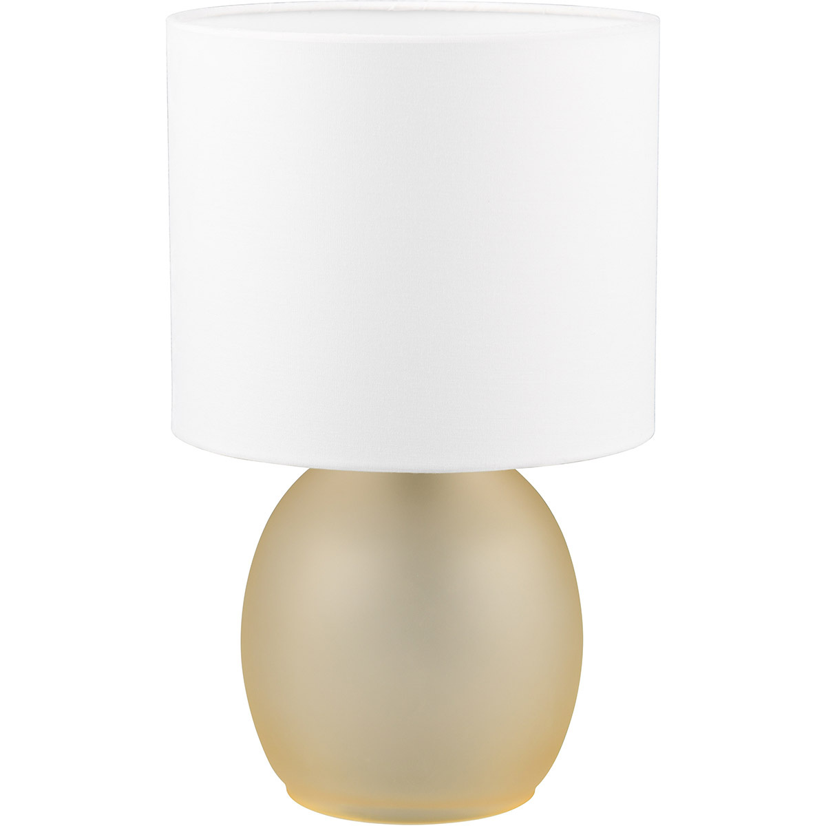 LED Tafellamp Trion Alev - Ronde Amber Glas Tafellamp met E14 Fitting