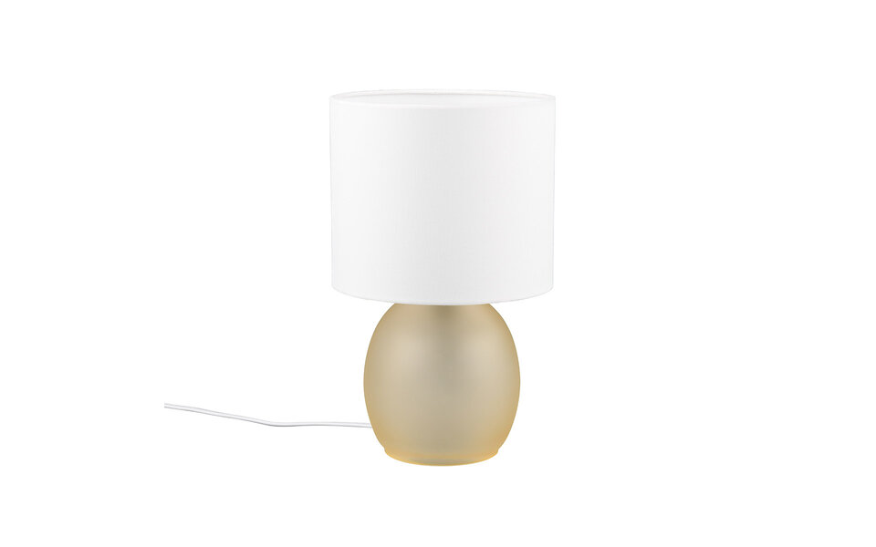 HLW LED LED Tafellamp Trion Alev - Ronde Amber Glas Tafellamp met E14 Fitting