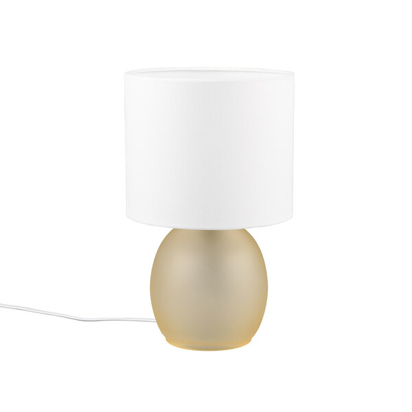 HLW LED LED Tafellamp Trion Alev - Ronde Amber Glas Tafellamp met E14 Fitting