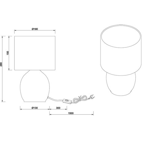 HLW LED Moderne LED Tafellamp Trion Alev met Ronde en Glas HLW LED Moderne LED Tafellamp Trion Alev met Ronde en Glas