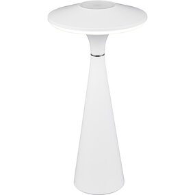 LED Tafellamp & met Stoffen Kap - Mat Wit & 2W LED LED Tafellamp & met Stoffen Kap - Mat Wit & 2W LED