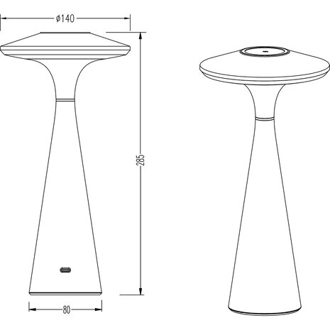 HLW LED Stijlvolle LED Tafellamp & Witte met Stoffen Kap en 2W LED HLW LED Stijlvolle LED Tafellamp & Witte met Stoffen Kap en 2W LED