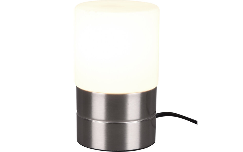 HLW LED LED Tafellamp Trion Saidi met Mat Nikkel, Wit Glas en E14 Fitting HLW LED LED Tafellamp Trion Saidi met Mat Nikkel, Wit Glas en E14 Fitting