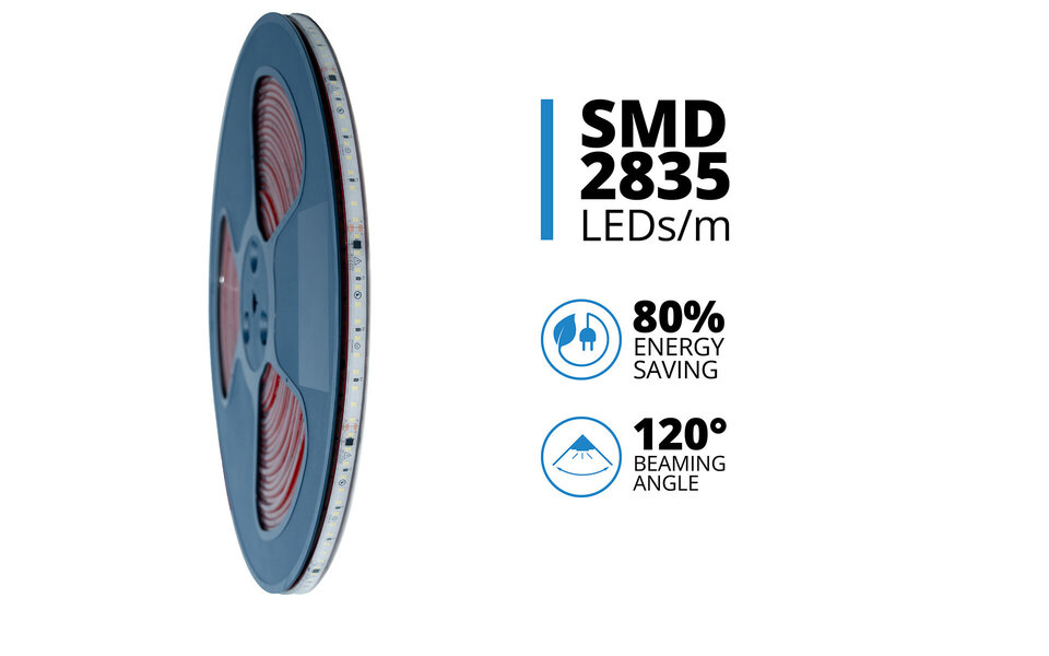 Velvalux Dimbare LED Strip 20m - Natuurlijk Wit 4000K - Waterdicht IP67