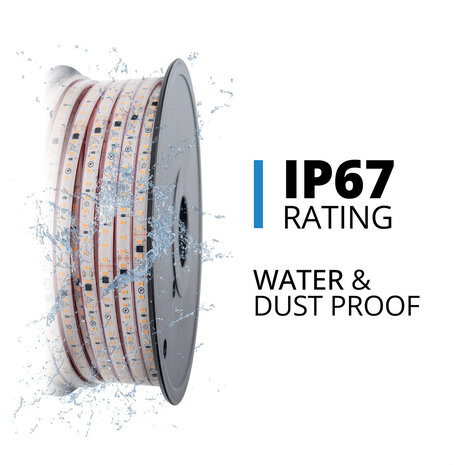 Velvalux Dimbare LED Strip 50m - Natuurlijk Wit 4000K - Waterdicht IP67 Velvalux Dimbare LED Strip 50m - Natuurlijk Wit 4000K - Waterdicht IP67