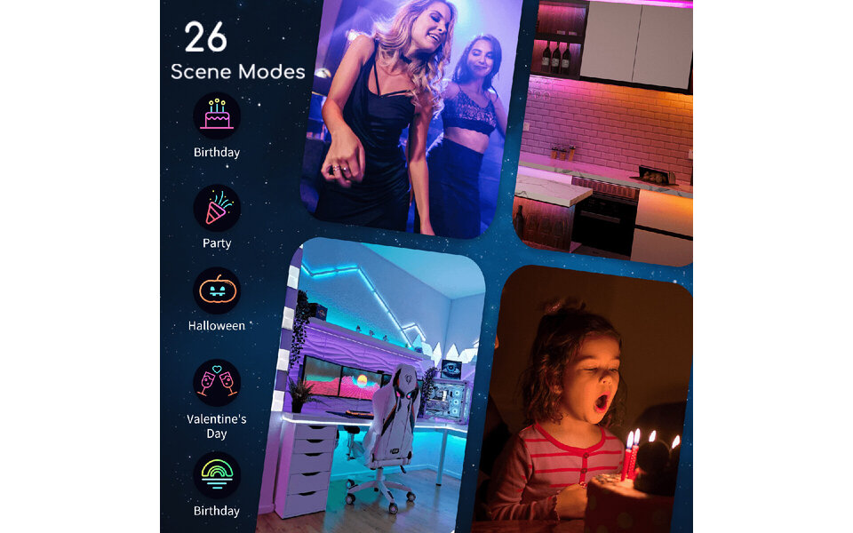 HLW LED Smart LED Strip Aigi - Dimbaar RGB 5 meter WiFi LED lamp