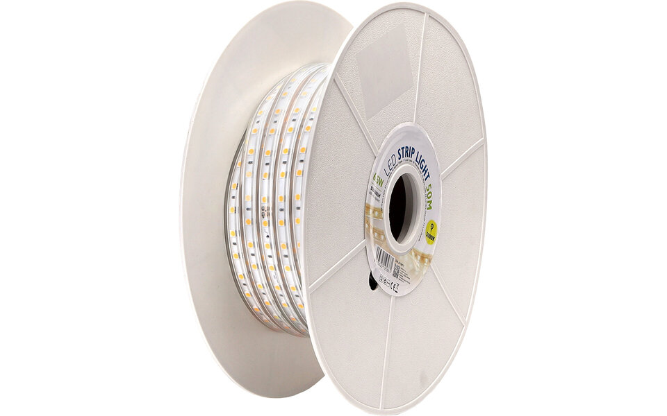 HLW LED LED Strip 50m - Warm Wit 3000K - IP65 Waterdicht