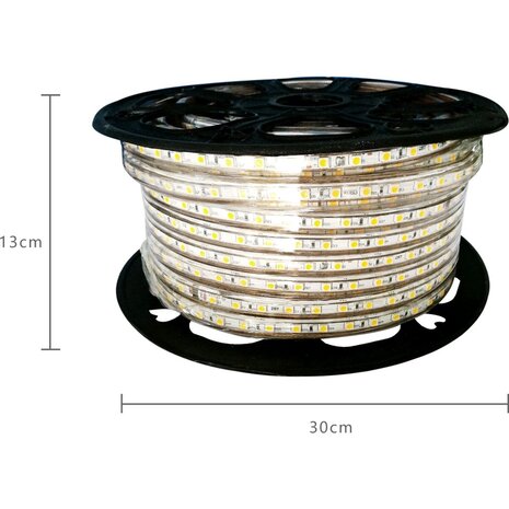 HLW LED LED Strip Aigi Strabo 50m - Warm Wit 3000K, IP65 Waterdicht HLW LED LED Strip Aigi Strabo 50m - Warm Wit 3000K, IP65 Waterdicht