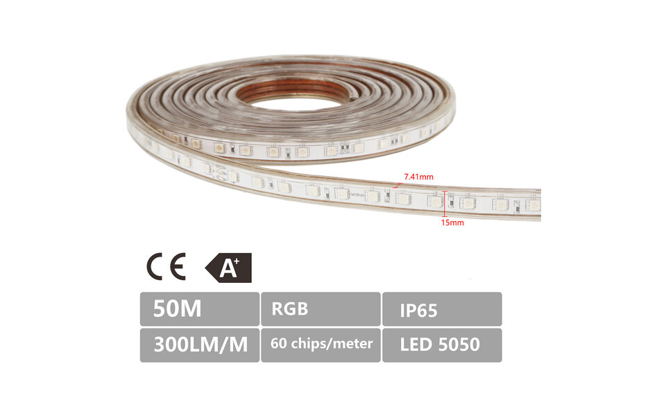 HLW LED LED Strip Aigi Strabo 50m - Waterdicht IP65 Koud Wit 6500K