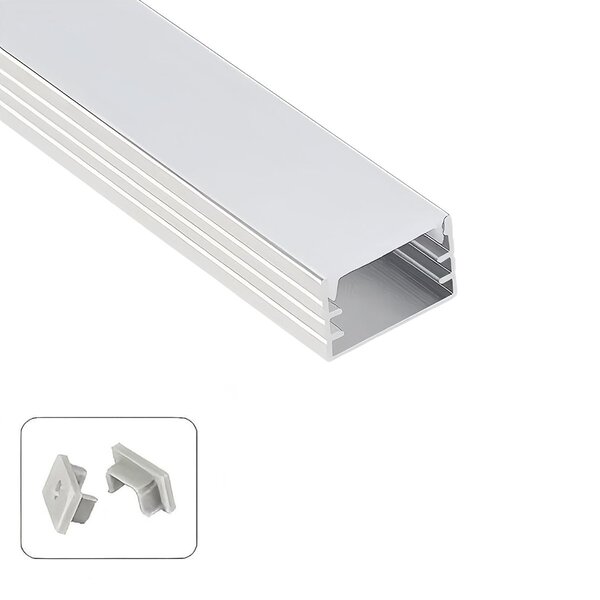Velvalux Velvalux Aluminium Profiel Zilver voor LED strip Trapverlichting Velvalux Velvalux Aluminium Profiel Zilver voor LED strip Trapverlichting