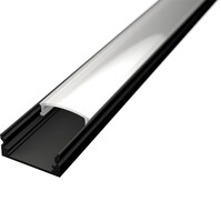 LED Strip Profiel Velvalux Profi - Zwart Aluminium 1m Opbouw LED Strip Profiel Velvalux Profi - Zwart Aluminium 1m Opbouw