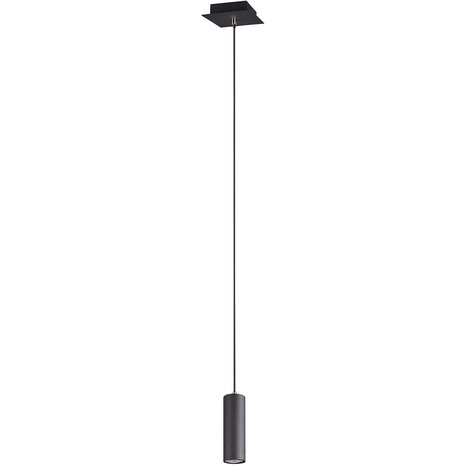 Zwarte LED Hanglamp Trion Mary - 1-lichts, Mat Zwart Aluminium, GU10 Zwarte LED Hanglamp Trion Mary - 1-lichts, Mat Zwart Aluminium, GU10