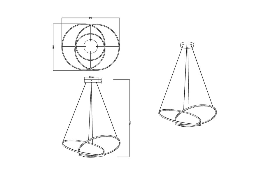 HLW LED Trion Alvin Dimbare Metalen Zwarte LED Hanglamp 52W met Aanpasbare Kleur