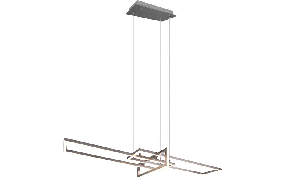 HLW LED Witte Dimbare LED Hanglamp 34W Trion Salana - Warm Wit 3000K, Mat Nikkel