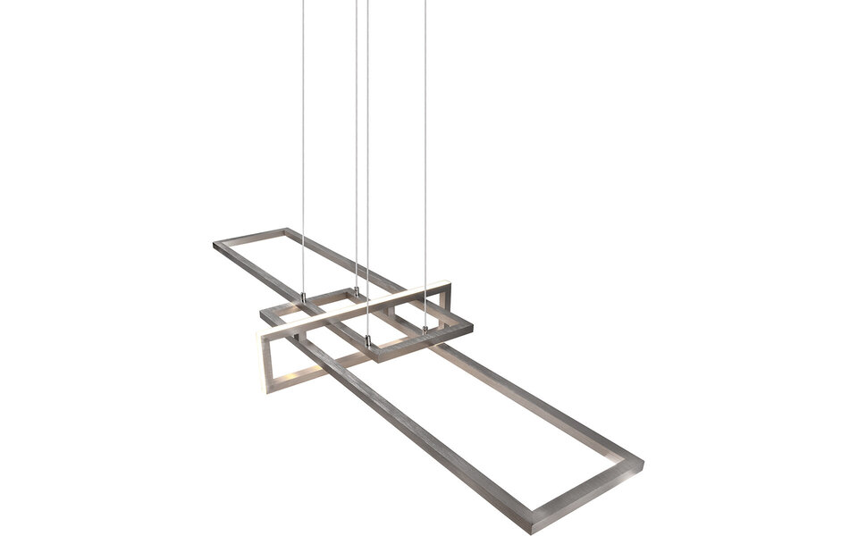 HLW LED Witte Dimbare LED Hanglamp 34W Trion Salana - Warm Wit 3000K, Mat Nikkel