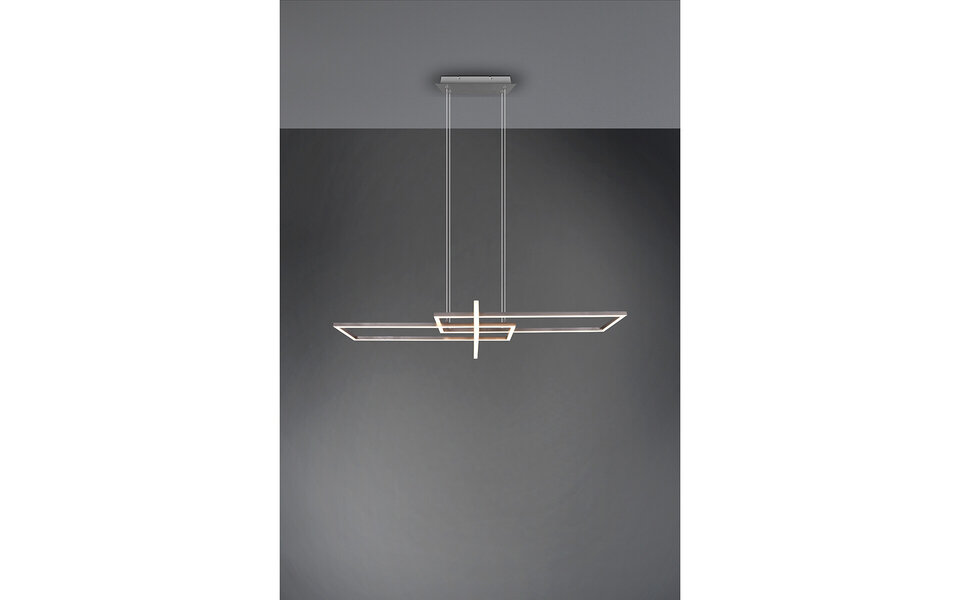 HLW LED Witte Dimbare LED Hanglamp 34W Trion Salana - Warm Wit 3000K, Mat Nikkel