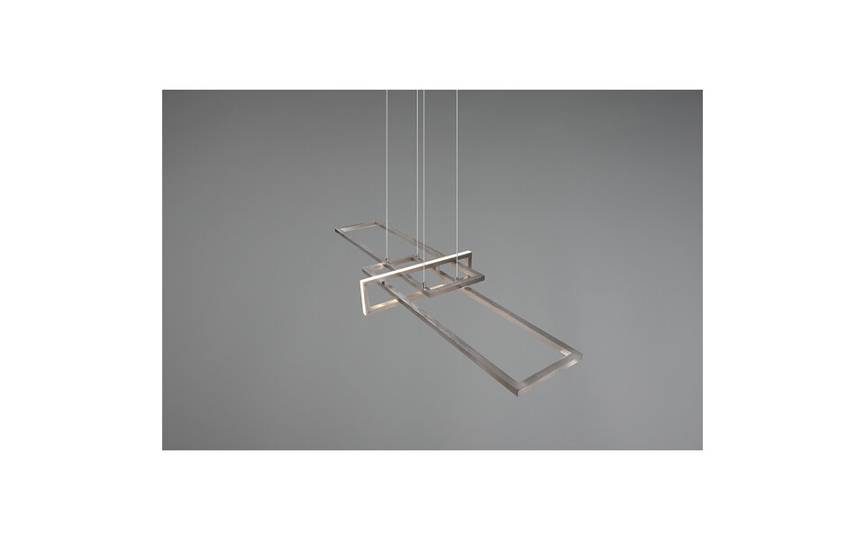 HLW LED Witte Dimbare LED Hanglamp 34W Trion Salana - Warm Wit 3000K, Mat Nikkel