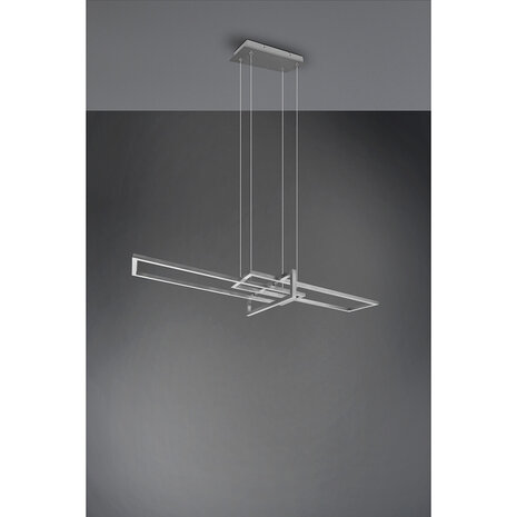 HLW LED Witte Dimbare LED Hanglamp 34W Trion Salana - Warm Wit 3000K, Mat Nikkel HLW LED Witte Dimbare LED Hanglamp 34W Trion Salana - Warm Wit 3000K, Mat Nikkel