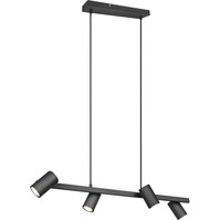 LED Hanglamp Trion Milona - Zwart, 4-lichts, GU10 Fitting LED Hanglamp Trion Milona - Zwart, 4-lichts, GU10 Fitting