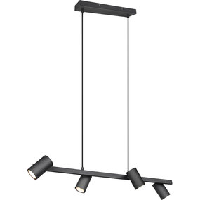 LED Hanglamp Trion Milona - Zwart, 4-lichts, GU10 Fitting LED Hanglamp Trion Milona - Zwart, 4-lichts, GU10 Fitting