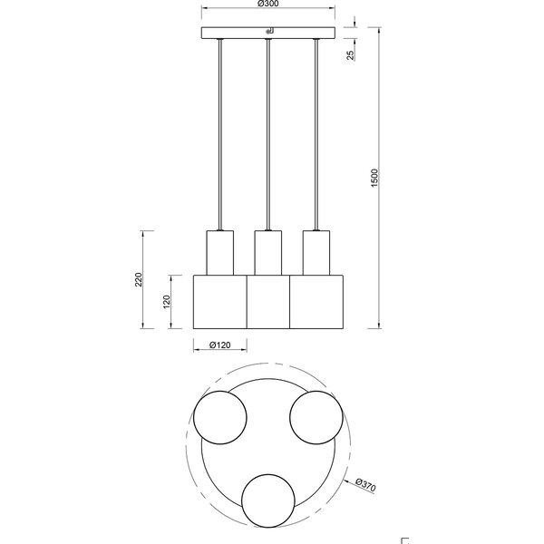 HLW LED LED Hanglamp Trion Agido – Zwarte 3-lichts LED lamp met multicolor lampenkap HLW LED LED Hanglamp Trion Agido – Zwarte 3-lichts LED lamp met multicolor lampenkap