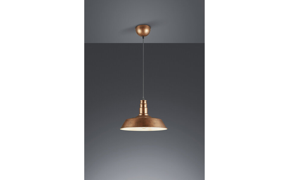 HLW LED LED Hanglamp Trion Wulo - Antiek Koper Rond Aluminium, E27 Fitting