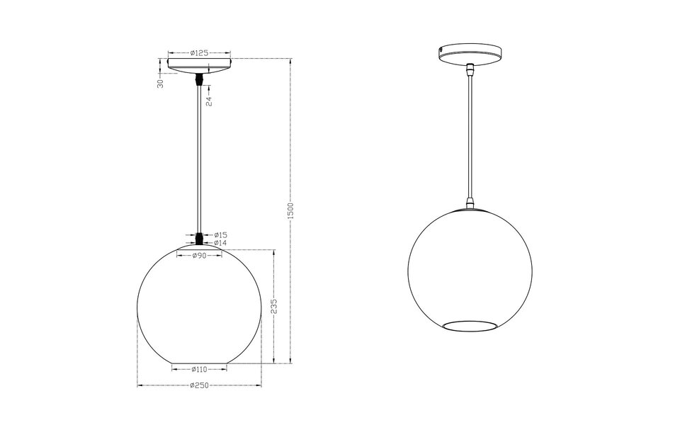 HLW LED LED Hanglamp Mat Nikkel - Aluminium & Wit Glas, E27 Fitting, Rond Design