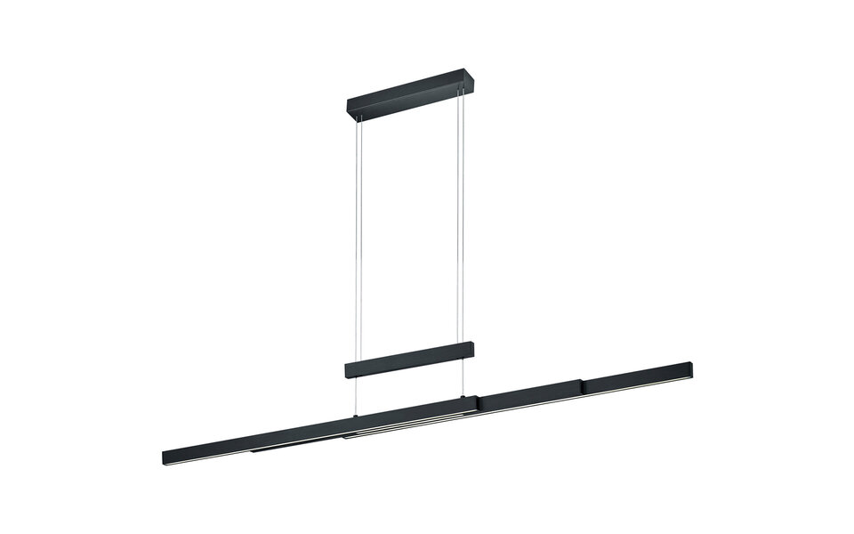 HLW LED Zwarte LED Hanglamp 54W - Trion Trojan Up & Down met Aanpasbare Kleur