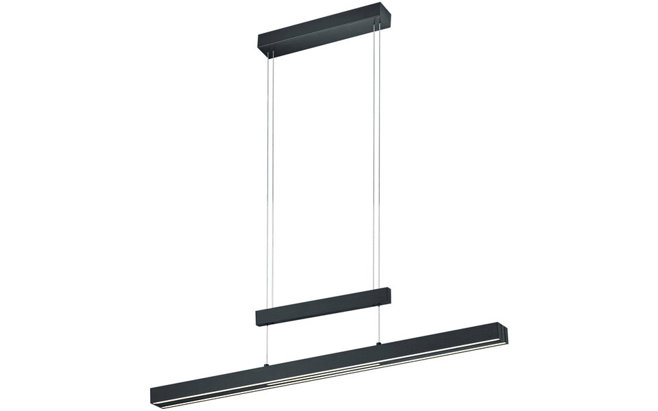 HLW LED Zwarte LED Hanglamp 54W - Trion Trojan Up & Down met Aanpasbare Kleur