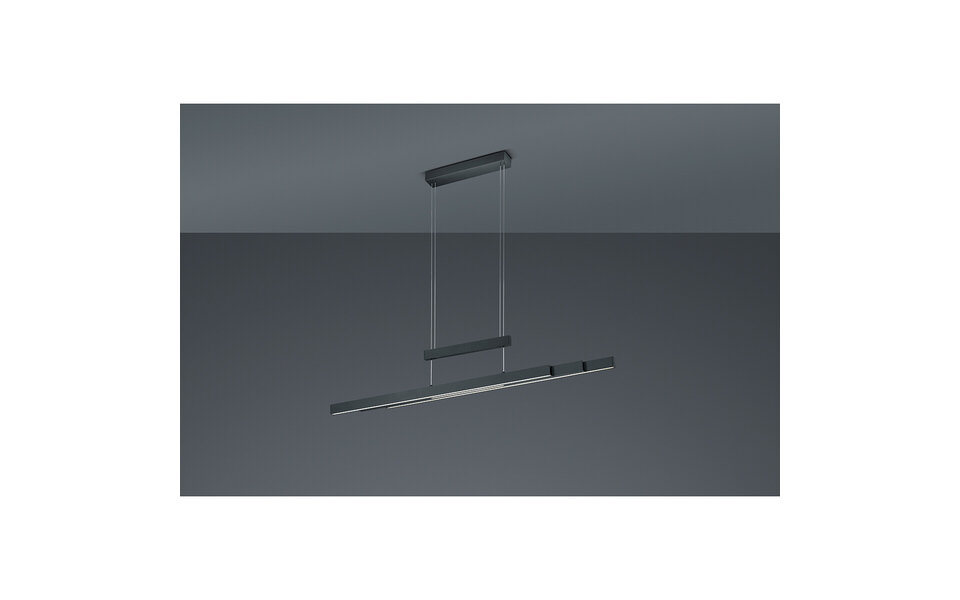 HLW LED Zwarte LED Hanglamp 54W - Trion Trojan Up & Down met Aanpasbare Kleur