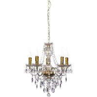 LED Kroonluchter Trion Lucy - Gouden LED Hanglamp 5-lichts