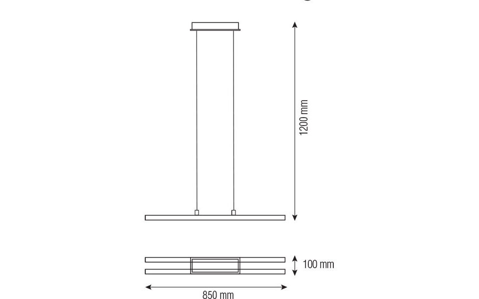 HLW LED Stijlvolle LED Hanglamp 35W met Neutraal Wit Licht - Zwart & Wit Aluminium