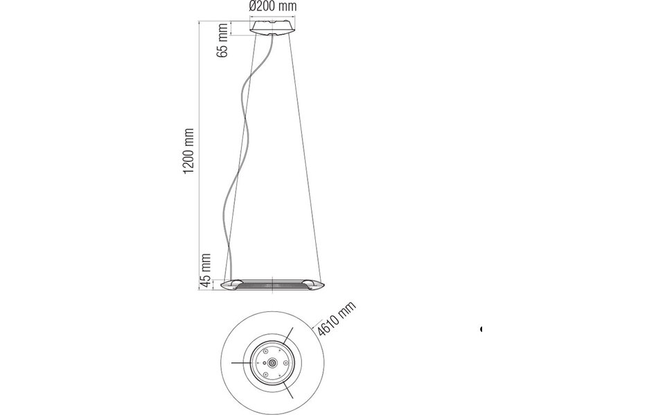 HLW LED LED Hanglamp 35W - Witte LED Lamp met Natuurlijk Neutraal Wit Licht 4000K