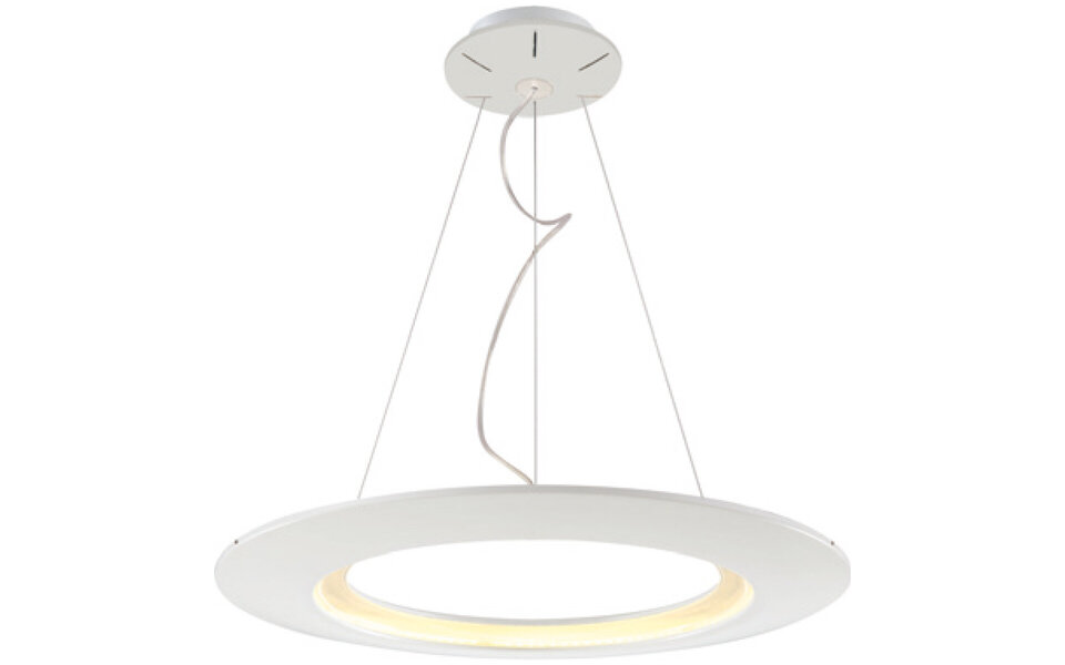 HLW LED Moderne LED Hanglamp 35W met Natuurlijk Wit Licht - Witte Aluminium Armatuur