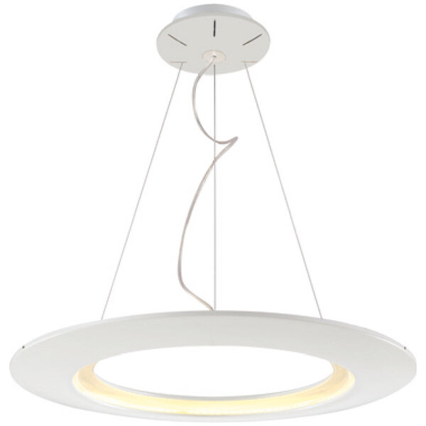 HLW LED Moderne LED Hanglamp 35W met Natuurlijk Wit Licht - Witte Aluminium Armatuur