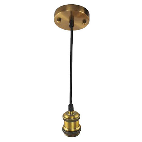 HLW LED Industriële LED Hanglamp Rond in Elegant Mat Goud Aluminium met E27 HLW LED Industriële LED Hanglamp Rond in Elegant Mat Goud Aluminium met E27