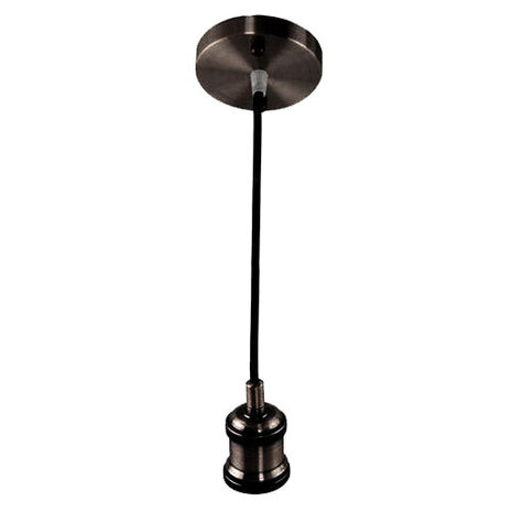 Zwarte Industriële LED Hanglamp - Ronde Hangverlichting met E27 Fitting