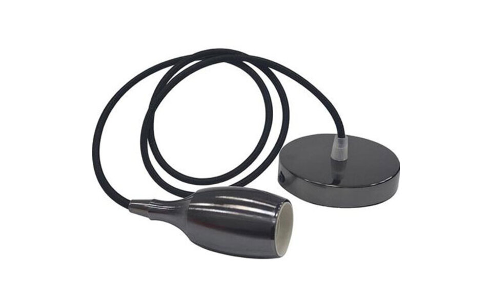 HLW LED Industriële LED Hanglamp Woby - Ronde Zwarte LED Hanglamp met E27 Fitting