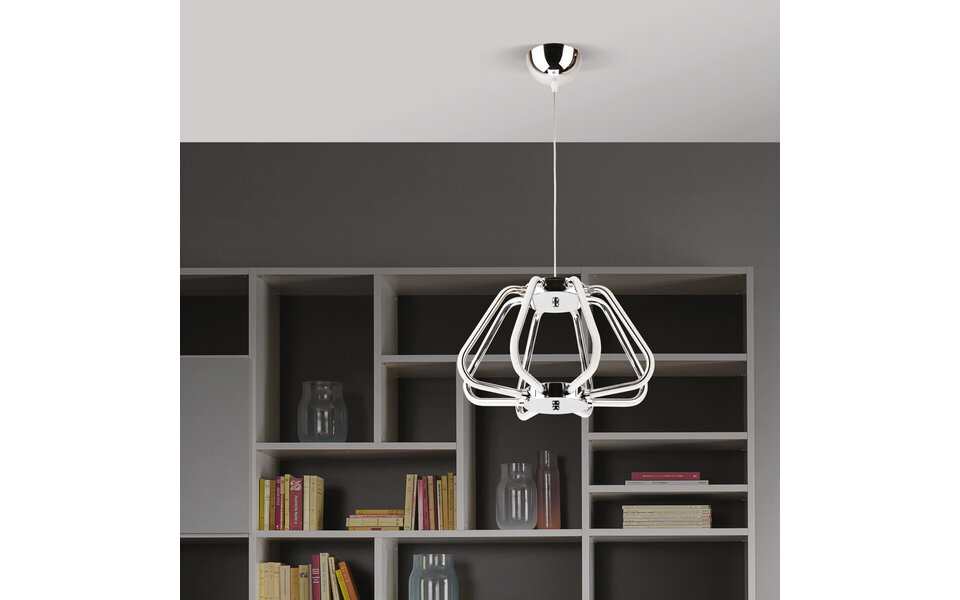 HLW LED Industriële LED Hanglamp Phoena 38W - Ovaal, Neutraal Wit 4000K, Glans Chroom