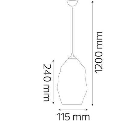 HLW LED LED Hanglamp met Glas - Meteorum Ovaal Chroom, In hoogte verstelbaar, E27 fitting, 60W HLW LED LED Hanglamp met Glas - Meteorum Ovaal Chroom, In hoogte verstelbaar, E27 fitting, 60W