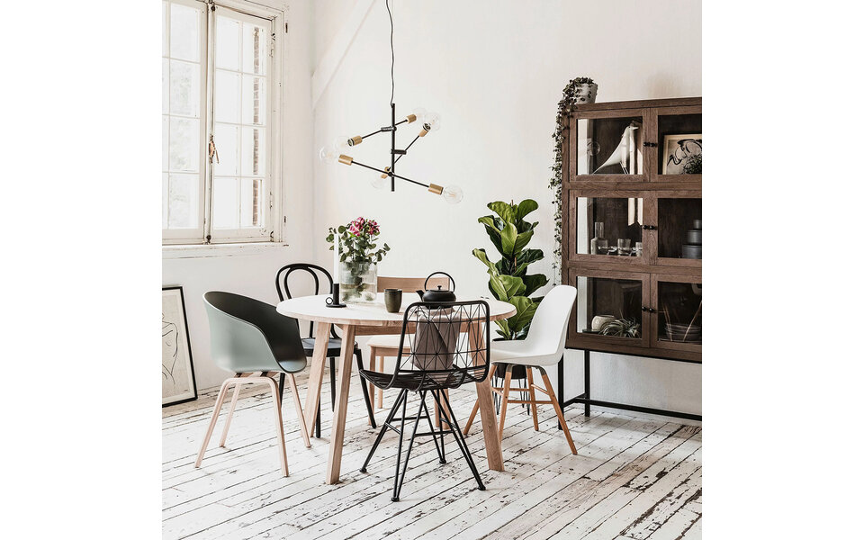 HLW LED Gouden LED Hanglamp Trion Ross - 6-lichts E27 Fitting, Mat Goud, Aluminium