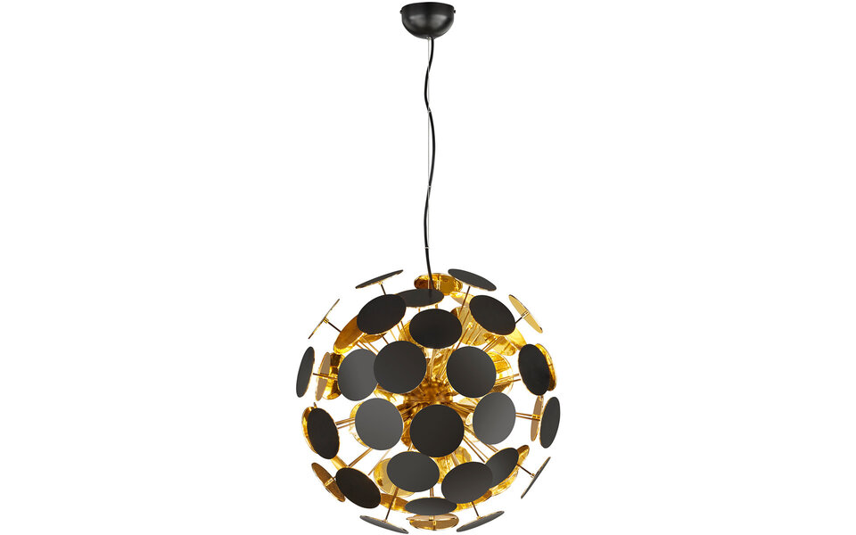 HLW LED LED Hanglamp Trion Discon - Mat Zwart, 6-lichts, E14 Fitting, Aluminium