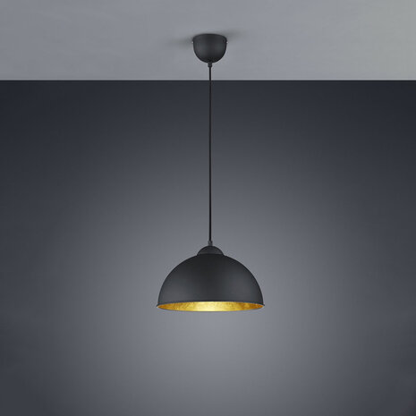 HLW LED Zwarte LED Hanglamp Trion Jin - Rond, Mat Zwart, E27 Fitting, Aluminium HLW LED Zwarte LED Hanglamp Trion Jin - Rond, Mat Zwart, E27 Fitting, Aluminium