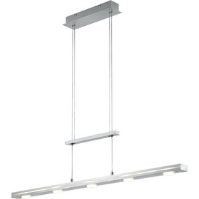 Dimbare LED Hanglamp Trion Lacy 21W - Mat Nikkel Aluminium Dimbare LED Hanglamp Trion Lacy 21W - Mat Nikkel Aluminium